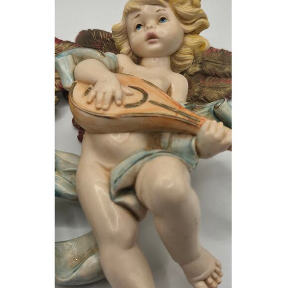 Vintage Simonetti Set of Two Cherubs/Angels Playing Instruments - Picture 2 of 7